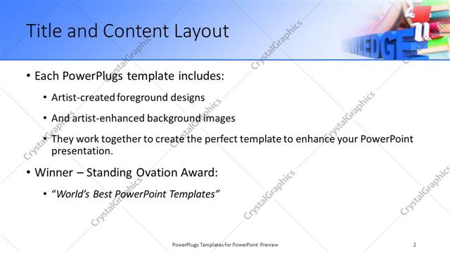 Title and Content presentation slide layout