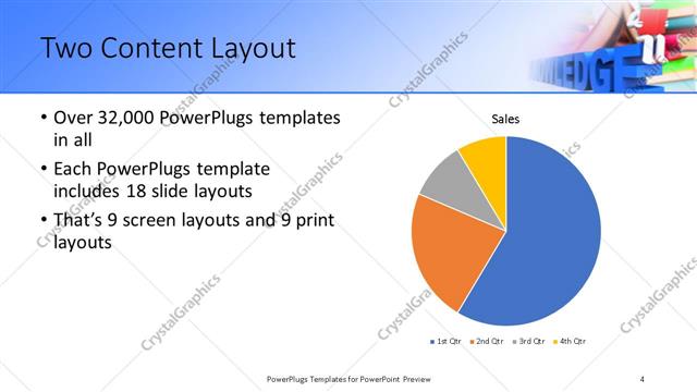 Two Content presentation slide layout
