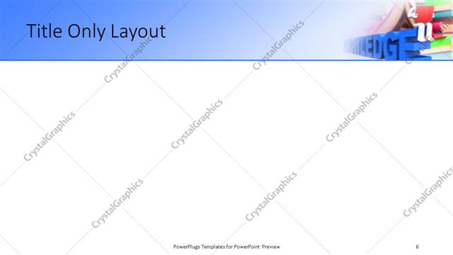 Title Only presentation slide layout