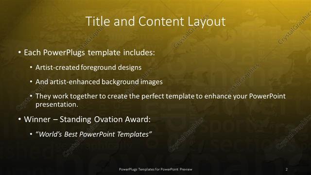 Title and Content presentation slide layout