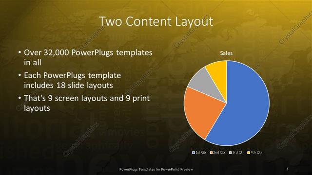 Two Content presentation slide layout