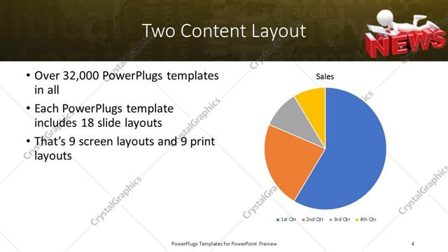 Two Content presentation slide layout