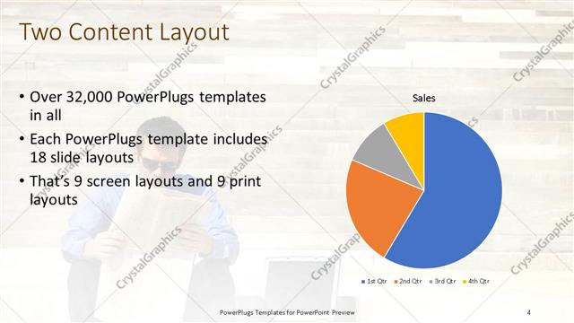Two Content presentation slide layout