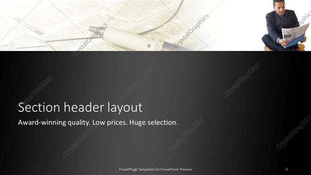 Section Header presentation slide layout