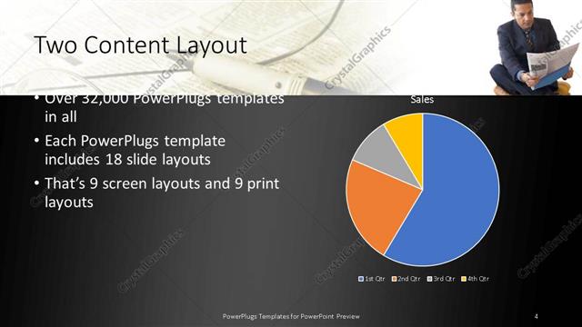 Two Content presentation slide layout