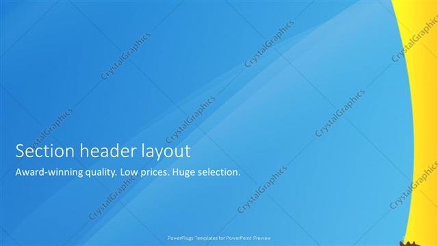 Section Header presentation slide layout
