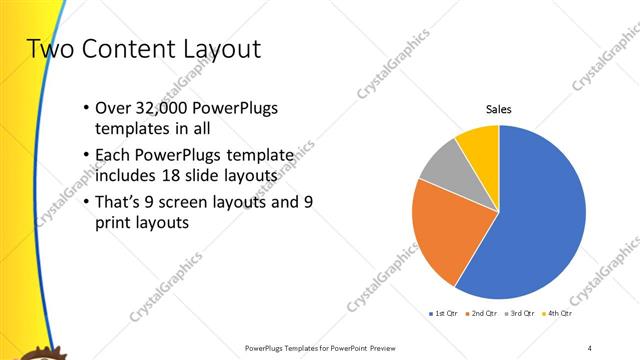 Two Content presentation slide layout