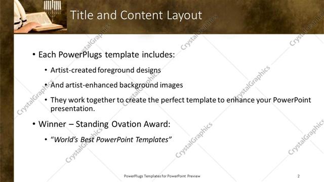 Title and Content presentation slide layout