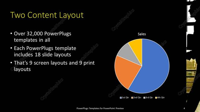 Two Content presentation slide layout