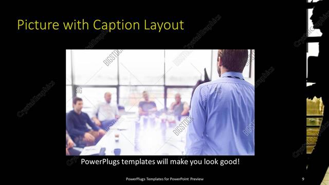 Picture with Caption presentation slide layout