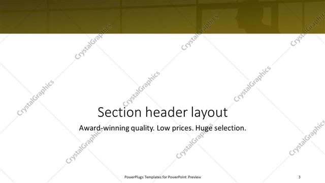 Section Header presentation slide layout