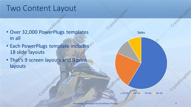 Two Content presentation slide layout