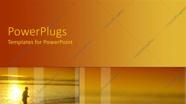  Presentation with running person - A person running on a beach with sea in the background