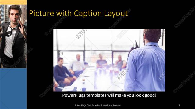Picture with Caption presentation slide layout