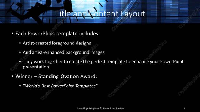 Title and Content presentation slide layout
