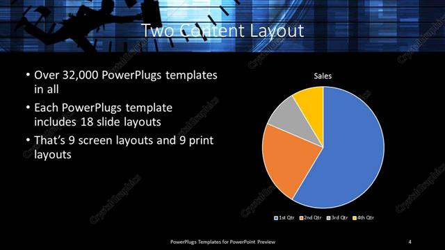 Two Content presentation slide layout