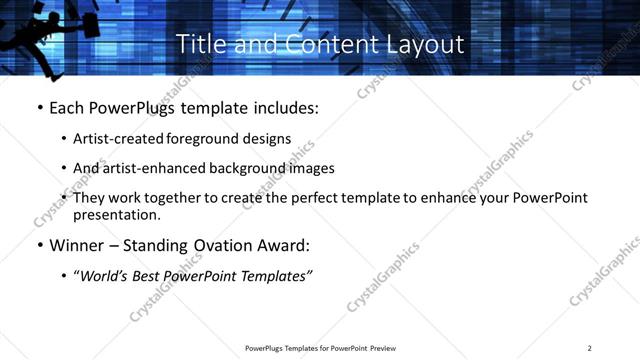 Title and Content presentation slide layout