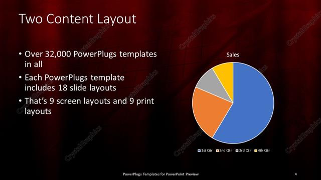 Two Content presentation slide layout