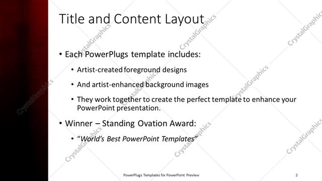 Title and Content presentation slide layout