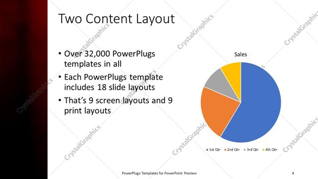 Two Content presentation slide layout