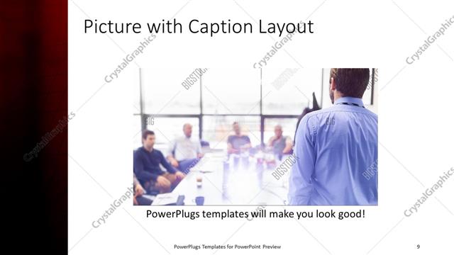 Picture with Caption presentation slide layout