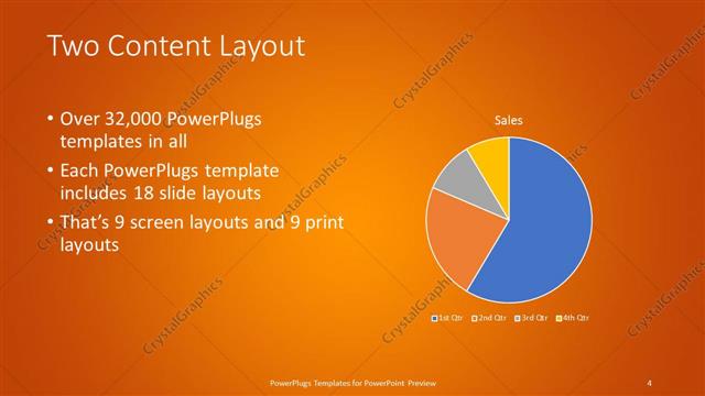 Two Content presentation slide layout