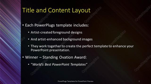 Title and Content presentation slide layout