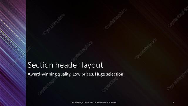 Section Header presentation slide layout