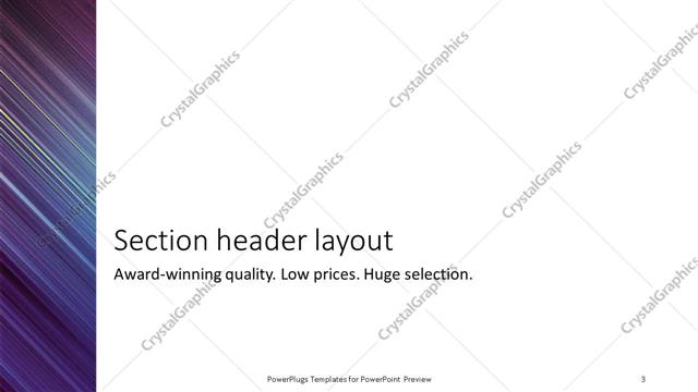 Section Header presentation slide layout