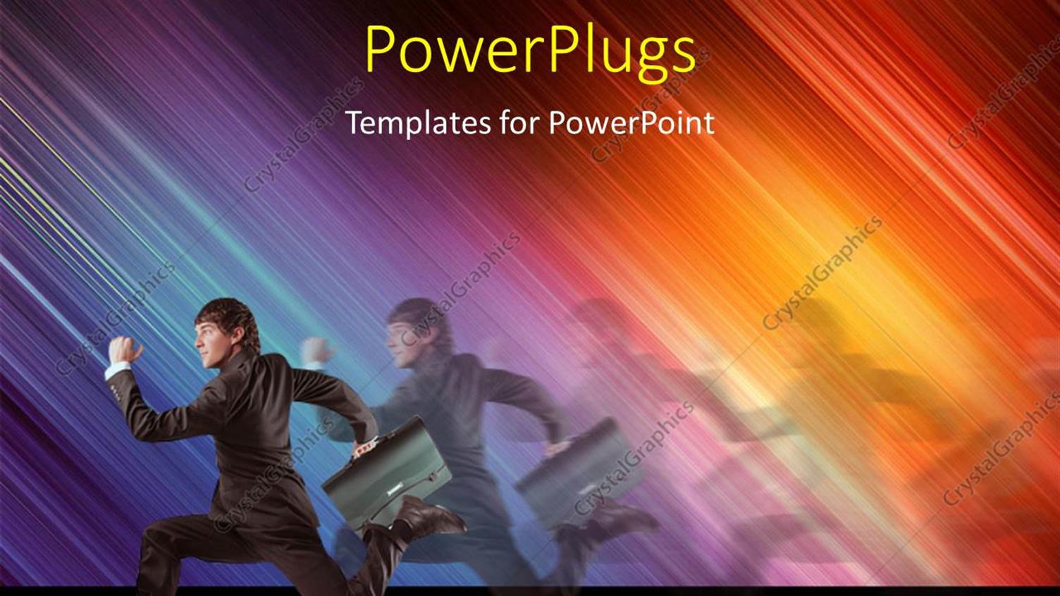 Featuring a Person Running in the Pursuit with a Colorful Background and Place for Text