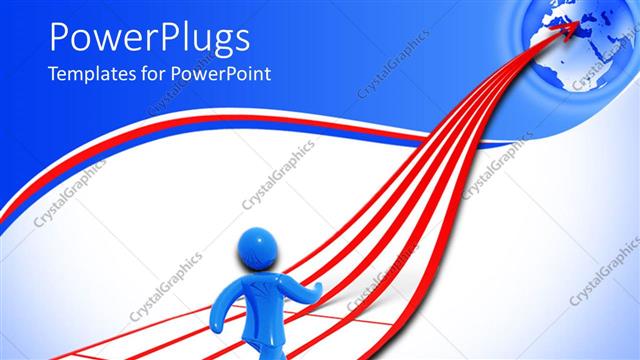  Presentation with human person - A person running on a racing track