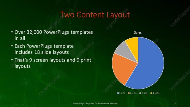 Two Content presentation slide layout
