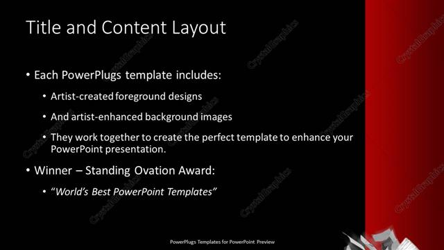 Title and Content presentation slide layout
