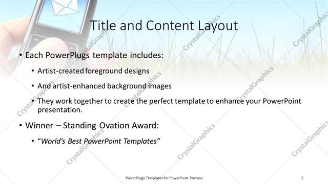 Title and Content presentation slide layout