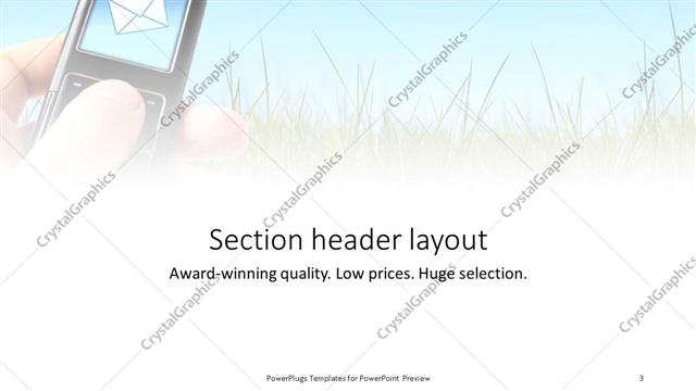 Section Header presentation slide layout