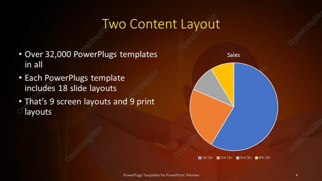Two Content presentation slide layout