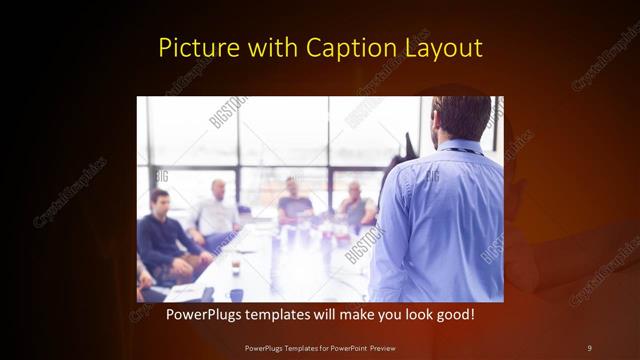 Picture with Caption presentation slide layout