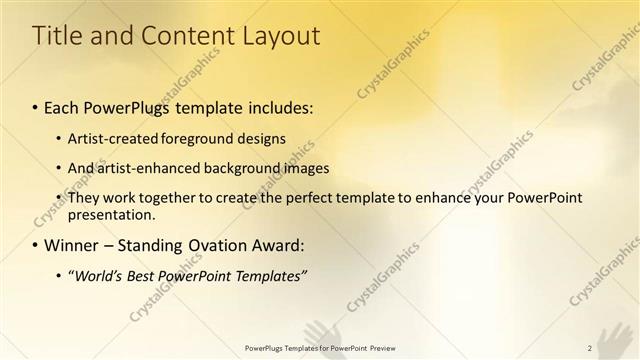 Title and Content presentation slide layout