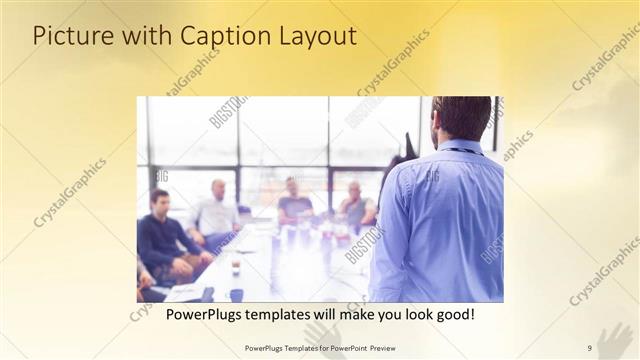 Picture with Caption presentation slide layout