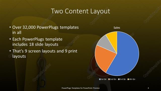 Two Content presentation slide layout