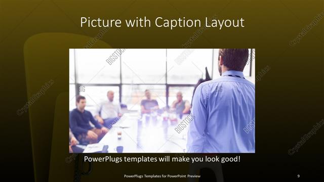 Picture with Caption presentation slide layout