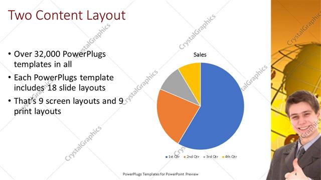 Two Content presentation slide layout