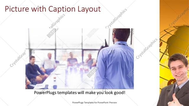 Picture with Caption presentation slide layout