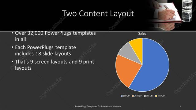 Two Content presentation slide layout