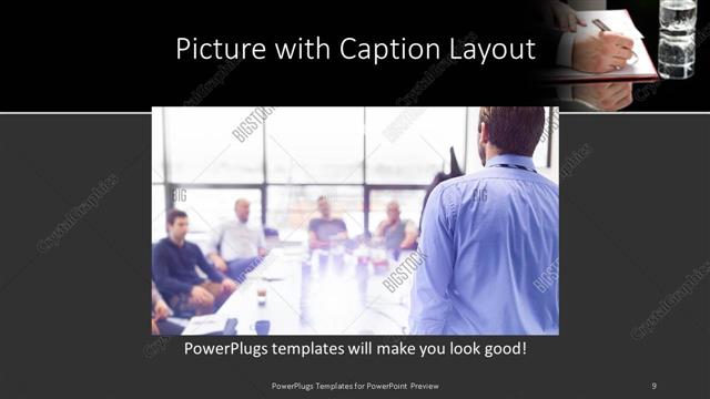 Picture with Caption presentation slide layout