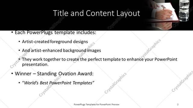 Title and Content presentation slide layout
