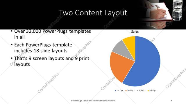 Two Content presentation slide layout