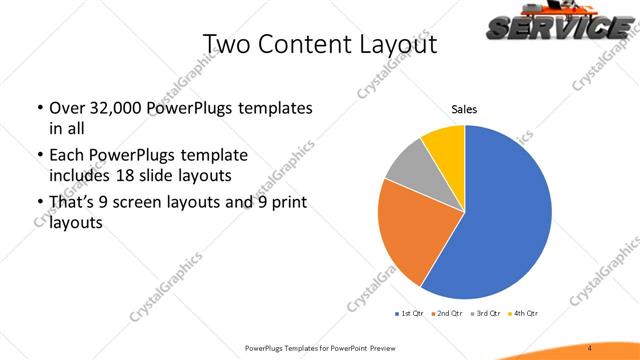 Two Content presentation slide layout