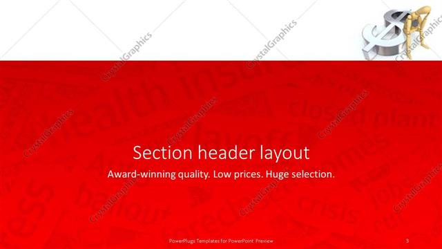 Section Header presentation slide layout