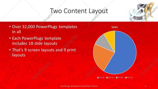 Two Content presentation slide layout